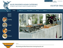 Tablet Screenshot of bluephoenixcatering.com